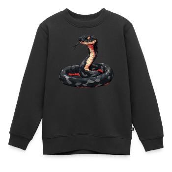 Schlangen Schlange - Kinder Premium Organic Sweatshirt - Schwarz - Vorne - AI Model Kid Female (0cm)