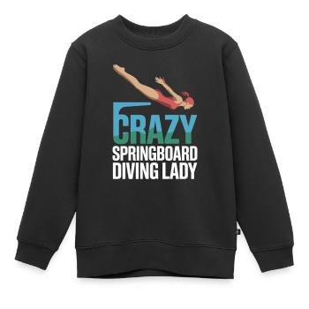 Kunstspringen Turmspringer Sprungbrett - Kinder Premium Organic Sweatshirt - Schwarz - Vorne - AI Model Kid Female (0cm)