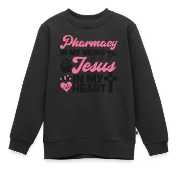 Technicien en pharmacie - Sweat Premium enfant bio - noir - Devant - AI Model Kid Female (0cm)
