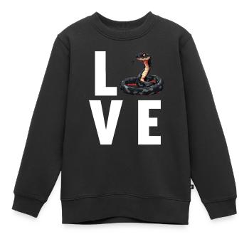 Schlangen Schlange - Kinder Premium Organic Sweatshirt - Schwarz - Vorne - AI Model Kid Female (0cm)