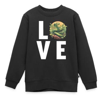 Schlangen Schlange - Kinder Premium Organic Sweatshirt - Schwarz - Vorne - AI Model Kid Female (0cm)