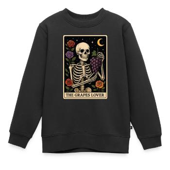 Traube Tarot - Kinder Premium Organic Sweatshirt - Schwarz - Vorne - AI Model Kid Female (0cm)