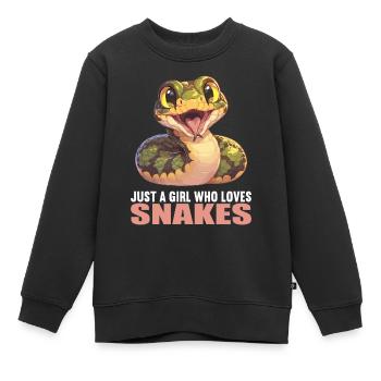 Schlangen Schlange - Kinder Premium Organic Sweatshirt - Schwarz - Vorne - AI Model Kid Female (0cm)
