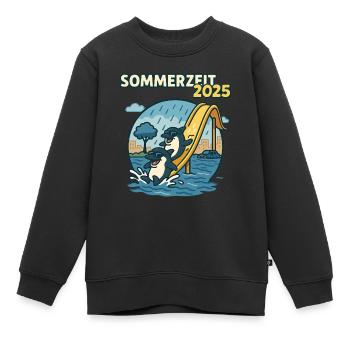 Freizeit Freibad Urlaub Urlauber Sommer Sarkasmus - Kinder Premium Organic Sweatshirt - Schwarz - Vorne - AI Model Kid Female (0cm)