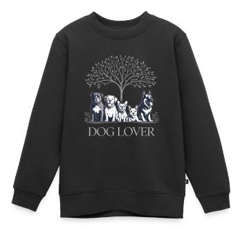 Hundefreund - Kinder Premium Organic Sweatshirt - Schwarz - Vorne - AI Model Kid Female (0cm)