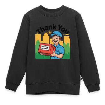 FACTEUR - Sweat Premium enfant bio - noir - Devant - AI Model Kid Female (0cm)