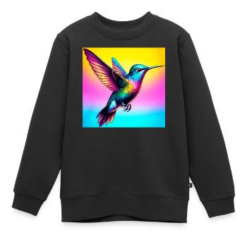Kolibri - Kinder Premium Organic Sweatshirt - Schwarz - Vorne - AI Model Kid Female (0cm)