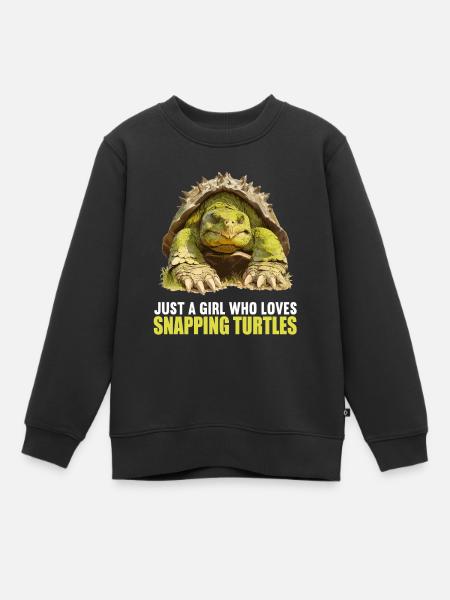 Schnappschildkröten Schnappschildkröte - Kinder Premium Organic Sweatshirt - Schwarz