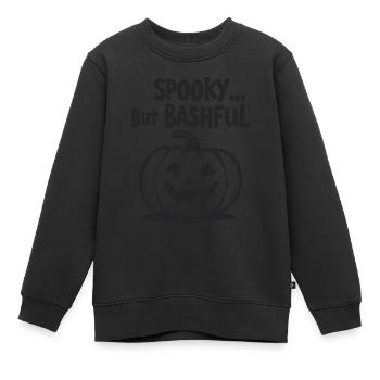 Effrayant mais timide - Sweat Premium enfant bio - noir - Devant - AI Model Kid Female (0cm)