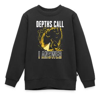 Höhlenforschung Spelunking Depths Appel - Sweat Premium enfant bio - noir - Devant - AI Model Kid Female (0cm)