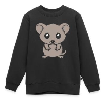 Opossum - Kinder Premium Organic Sweatshirt - Schwarz - Vorne - AI Model Kid Female (0cm)