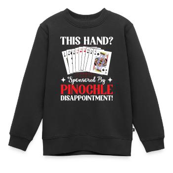 Pinochle Champion présente une soirée de jeu parfaite - Sweat Premium enfant bio - noir - Devant - AI Model Kid Female (0cm)