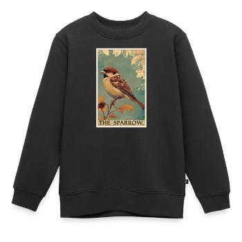 Moineaux Moineau - Sweat Premium enfant bio - noir - Devant - AI Model Kid Female (0cm)