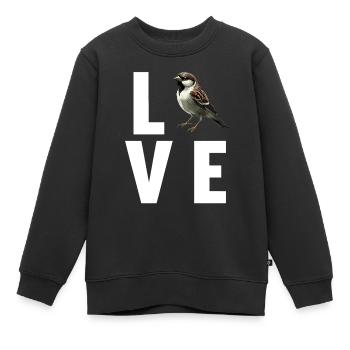 Moineaux Moineau - Sweat Premium enfant bio - noir - Devant - AI Model Kid Female (0cm)