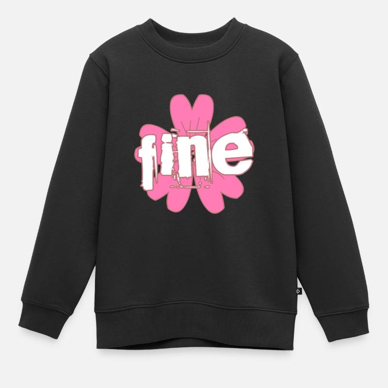 fine - Kinder Premium Organic Sweatshirt - Schwarz
