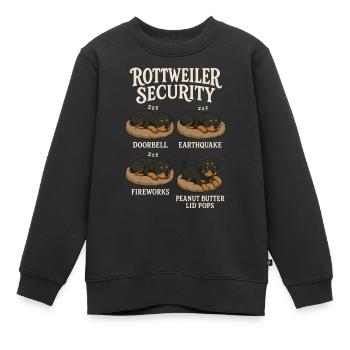 Rottweiler - Sweat Premium enfant bio - noir - Devant - AI Model Kid Female (0cm)