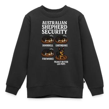 Berger australien - Sweat Premium enfant bio - noir - Devant - AI Model Kid Female (0cm)