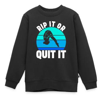 Kunstspringen Turmspringer Sprungbrett - Kinder Premium Organic Sweatshirt - Schwarz - Vorne - AI Model Kid Female (0cm)