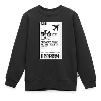 Fernbeziehung Long Distance Love - Kinder Premium Organic Sweatshirt - Schwarz - Vorne - AI Model Kid Female (0cm)