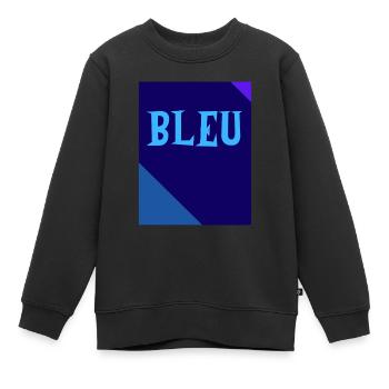 BLUE Rectangle Triangle Chalkboard - Kids Premium Organic Sweatshirt - black - Front - AI Model Kid Female (0cm)