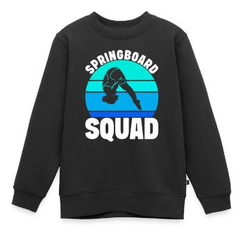 Kunstspringen Turmspringer Sprungbrett - Kinder Premium Organic Sweatshirt - Schwarz - Vorne - AI Model Kid Female (0cm)