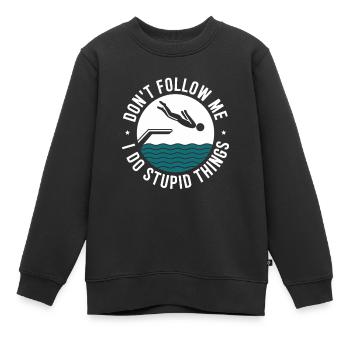 Kunstspringen Turmspringer Sprungbrett - Kinder Premium Organic Sweatshirt - Schwarz - Vorne - AI Model Kid Female (0cm)