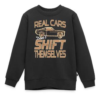 Real Cars Need Drivers Manual Shift Power - Kinder Premium Organic Sweatshirt - Schwarz - Vorne - AI Model Kid Female (0cm)