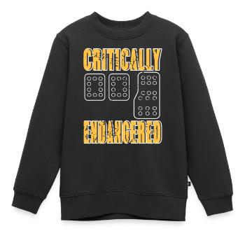 Critically Endangered Manual Driver Pedal Pride - Kinder Premium Organic Sweatshirt - Schwarz - Vorne - AI Model Kid Female (0cm)