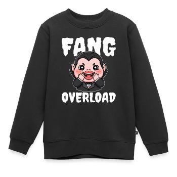 FANG_OVERLOAD - Kinder Premium Organic Sweatshirt - Schwarz - Vorne - AI Model Kid Female (0cm)