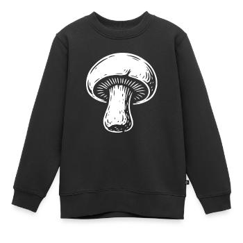 Champignon Pilzsammler - Pilze - Spruch - Kinder Premium Organic Sweatshirt - Schwarz - Vorne - AI Model Kid Female (0cm)