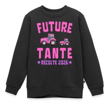 Future Tante Récolte 2026 - Sweat Premium enfant bio - noir - Devant - AI Model Kid Female (0cm)