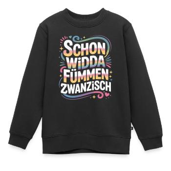 Widda Fümmen Zwanzisch fête déjà ses 50 ans - Sweat Premium enfant bio - noir - Devant - AI Model Kid Female (0cm)