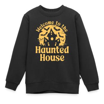 Bienvenue à la maison hantée - Sweat Premium enfant bio - noir - Devant - AI Model Kid Female (0cm)