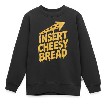 Fromage Bâtonnet de fromage Toast au fromage - Sweat Premium enfant bio - noir - Devant - AI Model Kid Female (0cm)