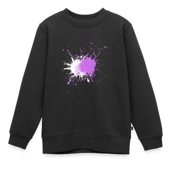 Aquarellartige Farbspritzer - Kinder Premium Organic Sweatshirt - Schwarz - Vorne - AI Model Kid Female (0cm)