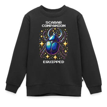 Skarabäus-Begleiter ausgerüstet | Ägypten - Kinder Premium Organic Sweatshirt - Schwarz - Vorne - AI Model Kid Female (0cm)