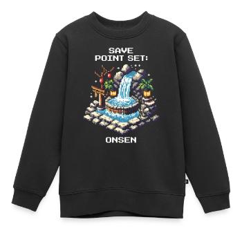 Ensemble de points de sauvegarde : Onsen | Voyage au Japon - Sweat Premium enfant bio - noir - Devant - AI Model Kid Female (0cm)