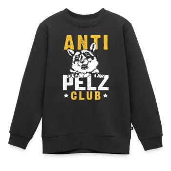 Tierschutz ANTI PELZ CLUB Anti Fur Lustig - Kinder Premium Organic Sweatshirt - Schwarz - Vorne - AI Model Kid Female (0cm)