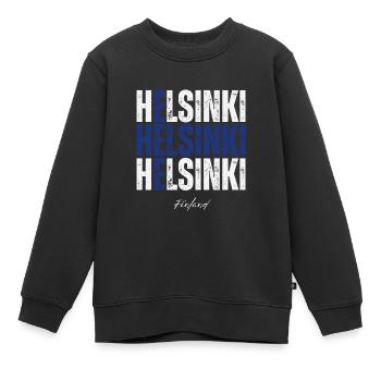 Helsinki Finnland, eine Erinnerung an Helsinki - Kinder Premium Organic Sweatshirt - Schwarz - Vorne - AI Model Kid Female (0cm)