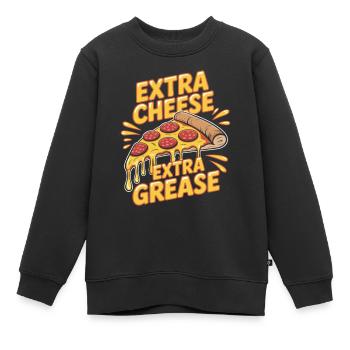  Pizza Foodie Extra Käse Extra Fett Genuss für - Kinder Premium Organic Sweatshirt - Schwarz - Vorne - AI Model Kid Female (0cm)
