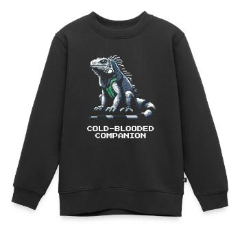 Animal de compagnie à sang froid | Reptile Iguane - Sweat Premium enfant bio - noir - Devant - AI Model Kid Female (0cm)