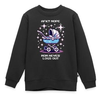 L’AFK ? Maman ne se déconnecte jamais | Gamer Maman, Parents - Sweat Premium enfant bio - noir - Devant - AI Model Kid Female (0cm)