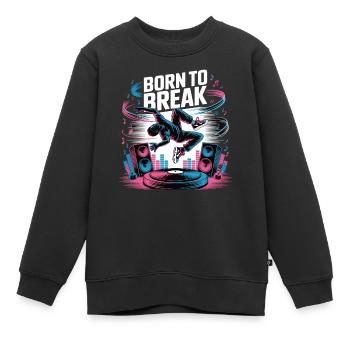 Streetdance Beat – Urban DJ Musik Design - Kinder Premium Organic Sweatshirt - Schwarz - Vorne - AI Model Kid Female (0cm)