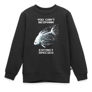 Pas de réapparition pour les espèces disparues | Conservation des espèces - Sweat Premium enfant bio - noir - Devant - AI Model Kid Female (0cm)