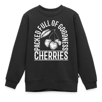 packed full of goodness cherries - Kinder Premium Organic Sweatshirt - Schwarz - Vorne - AI Model Kid Female (0cm)