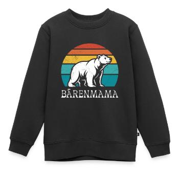 Future maman MAMAN OURS Bientôt maman Drôle - Sweat Premium enfant bio - noir - Devant - AI Model Kid Female (0cm)