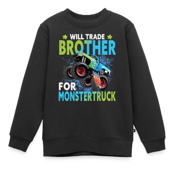 Monstertruck - Kinder Premium Organic Sweatshirt - Schwarz - Vorne - AI Model Kid Female (0cm)