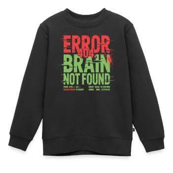 Error 404 Gehirn nicht gefunden Zombie - Kinder Premium Organic Sweatshirt - Schwarz - Vorne - AI Model Kid Female (0cm)