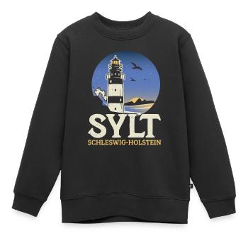 Vacances à la mer du Nord SYLT SCHLESWIG HOLSTEIN Fun - Sweat Premium enfant bio - noir - Devant - AI Model Kid Female (0cm)