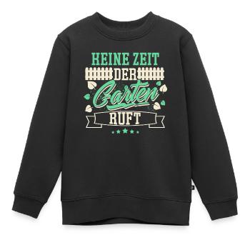 Garten Schrebergarten - Kinder Premium Organic Sweatshirt - Schwarz - Vorne - AI Model Kid Female (0cm)